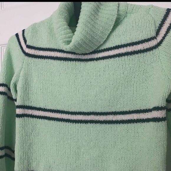Wild Fable chenille mockneck crop striped sweater - Picture 3 of 8